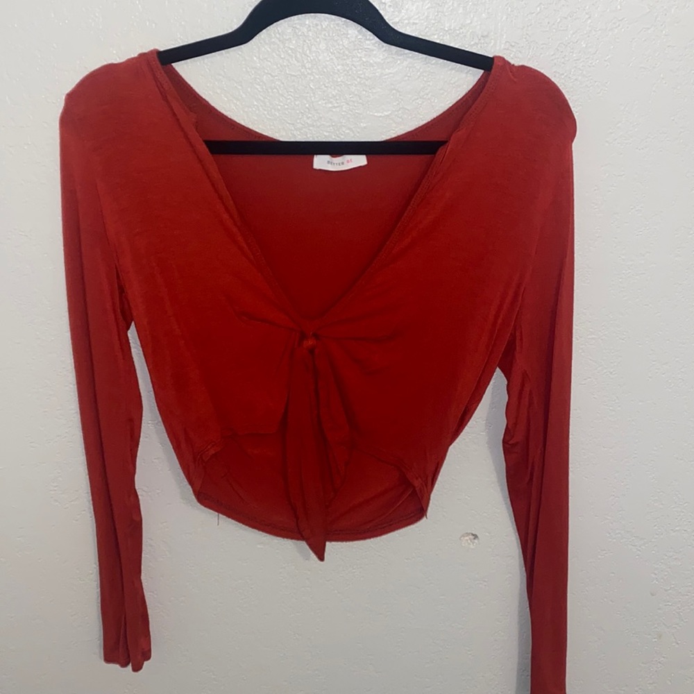 Red Orange Crop Top